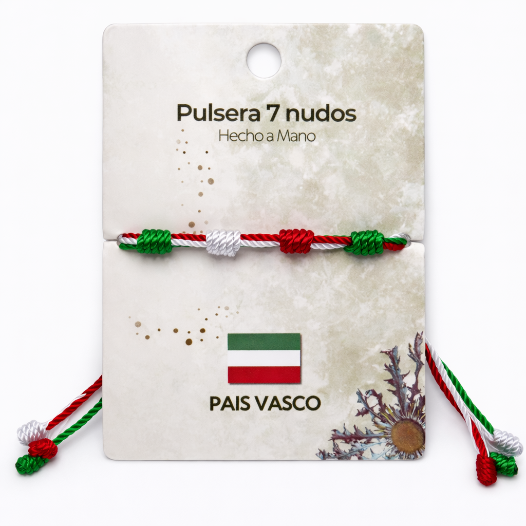 Pulsera 7 Nudos Coloreado - Tono País Vasco cotigo