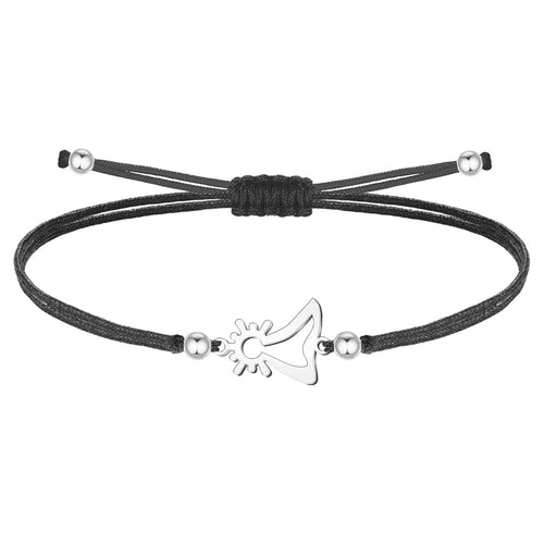 Pulsera Hilo Encerado con Silueta Simple de Virgen del Pilar cotigo