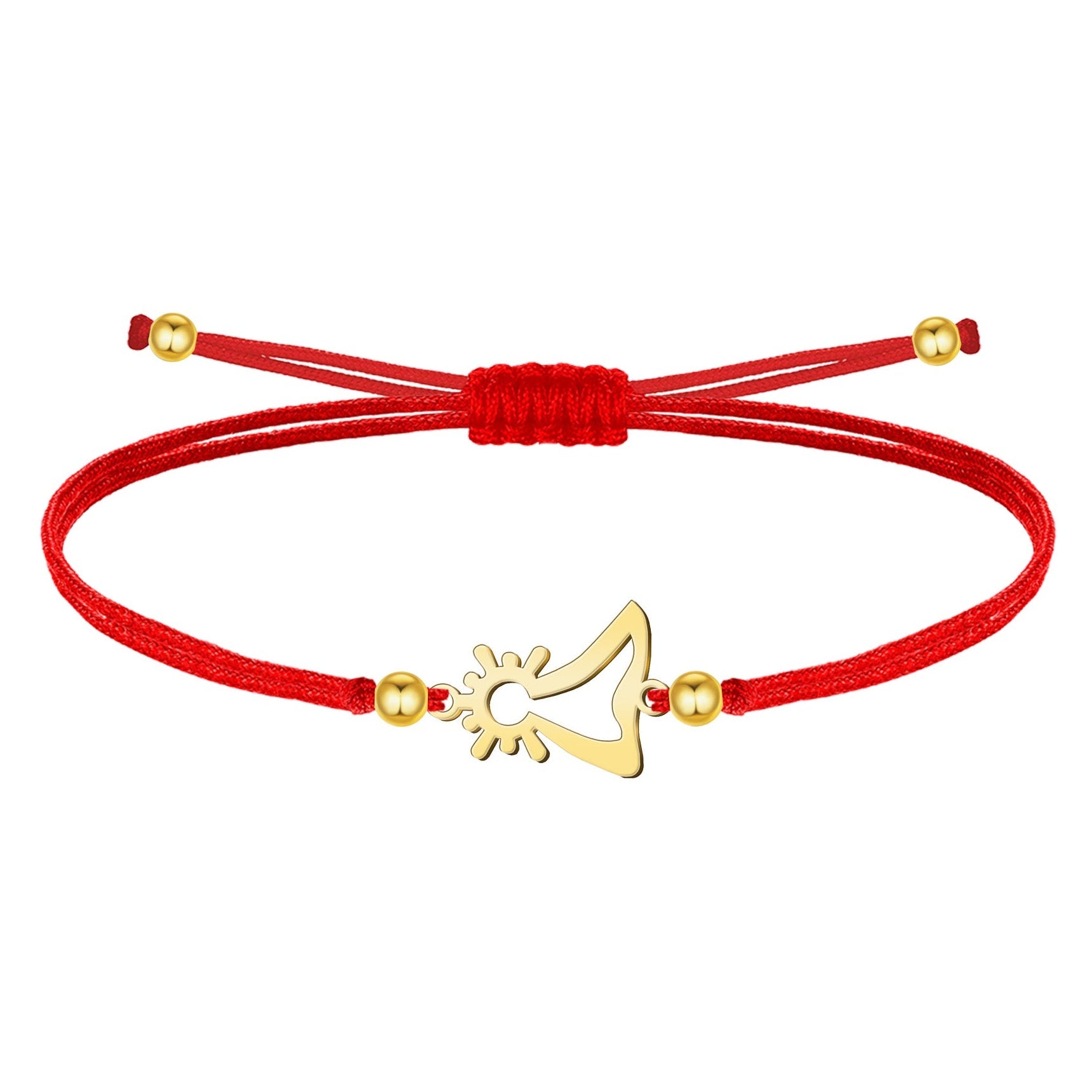 Pulsera Hilo Encerado con Silueta Simple de Virgen del Pilar cotigo