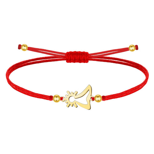 Pulsera Hilo Encerado con Silueta Simple de Virgen del Pilar cotigo
