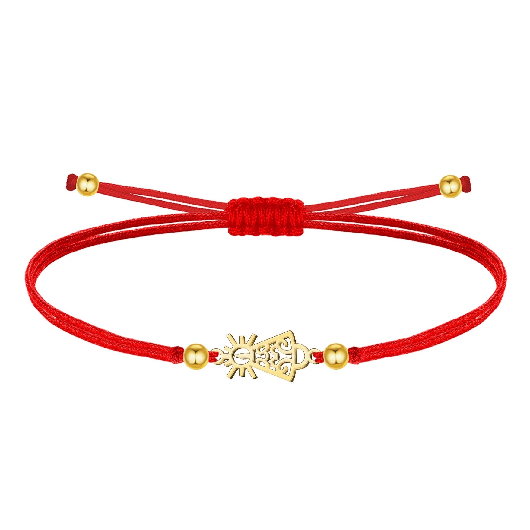 Pulsera Hilo Encerado con Silueta Compleja de Virgen del Pilar cotigo