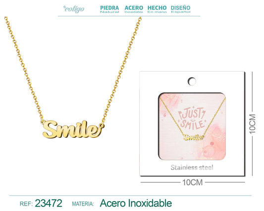Collar Ingles para Smile Acero con Sobre