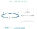 Pulsera Hilo Encerado Azul con Colgante cotigo
