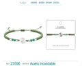 Pulsera Hilo Encerado Verde con Colgante cotigo