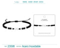 Pulsera Hilo Encerado Negro con Colgante de Infinito cotigo