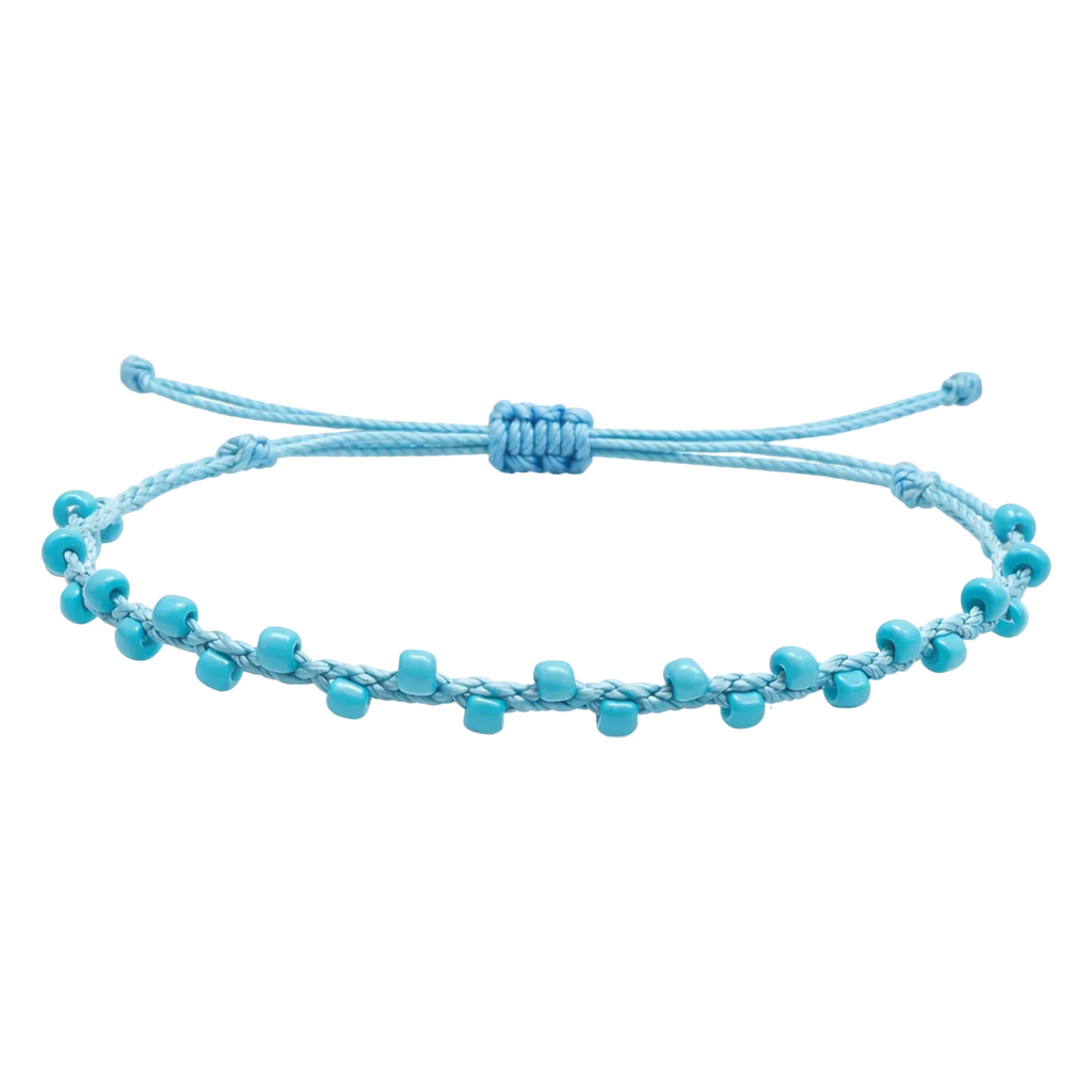 Pulsera Hilo encerado con Piedras Naturales  - Cuentas Regulares cotigo