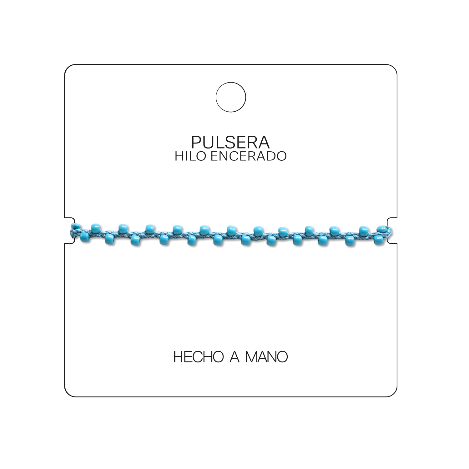 Pulsera Hilo encerado con Piedras Naturales  - Cuentas Regulares cotigo