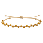 Pulsera Hilo encerado con Piedras Naturales  - Cuentas Regulares cotigo