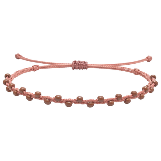 Pulsera Hilo encerado con Piedras Naturales  - Cuentas Regulares