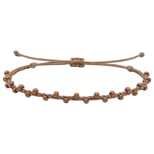 Pulsera Hilo encerado con Piedras Naturales  - Cuentas Regulares