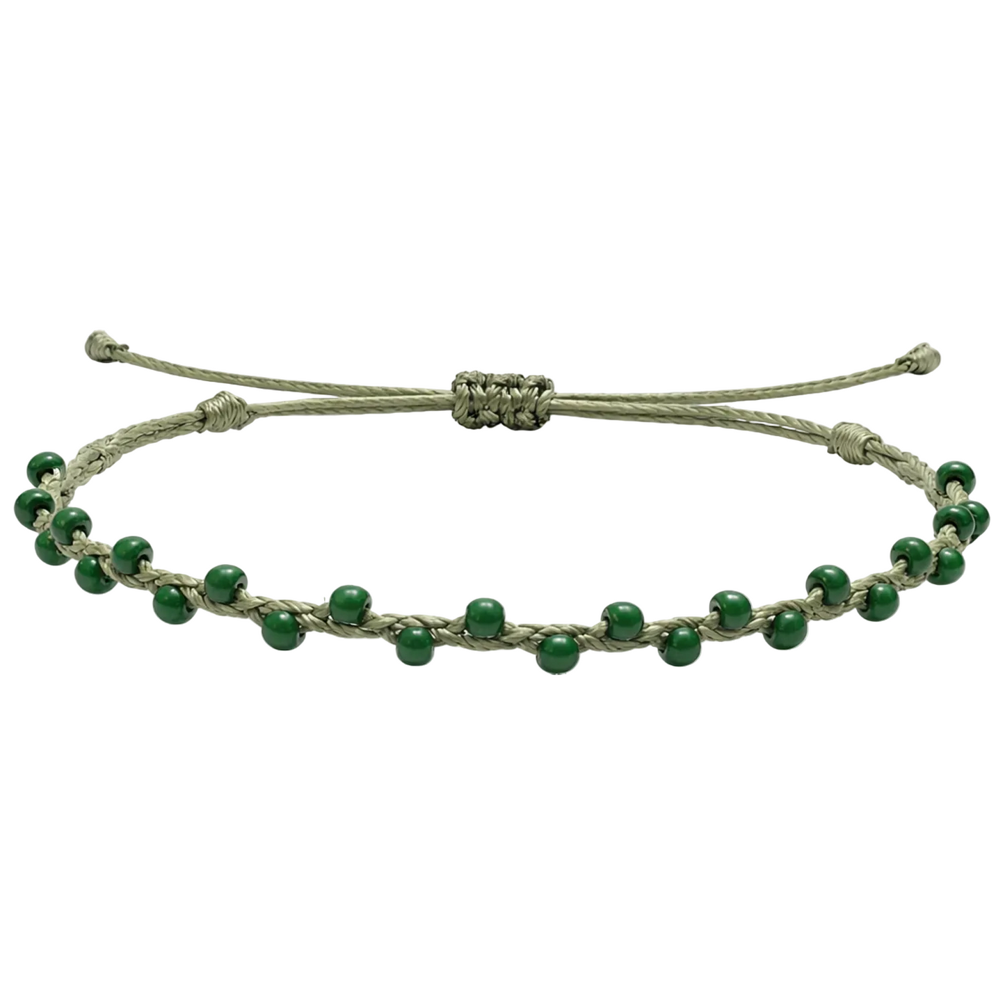Pulsera Hilo encerado con Piedras Naturales  - Cuentas Regulares