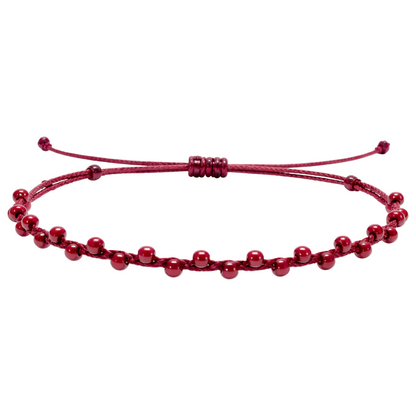 Pulsera Hilo encerado con Piedras Naturales  - Cuentas Regulares