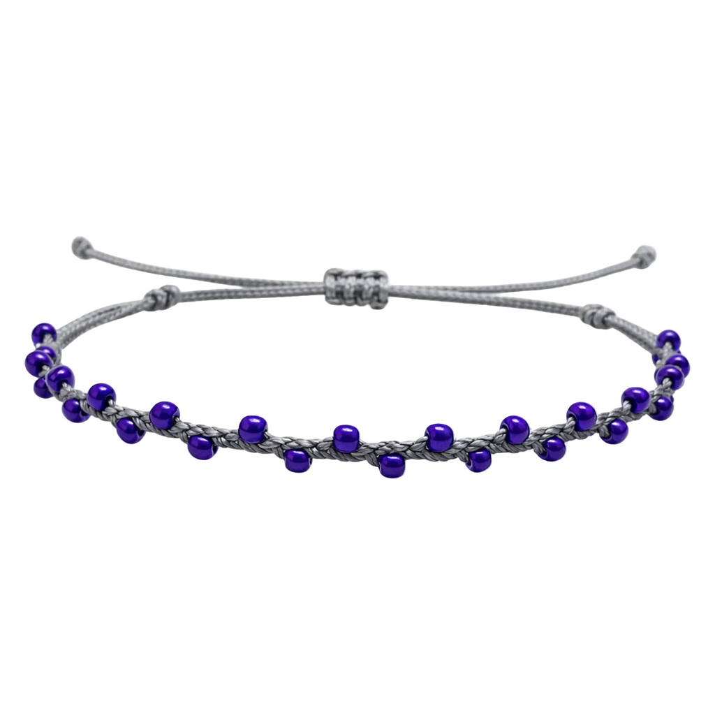 Pulsera Hilo encerado con Piedras Naturales  - Cuentas Regulares cotigo