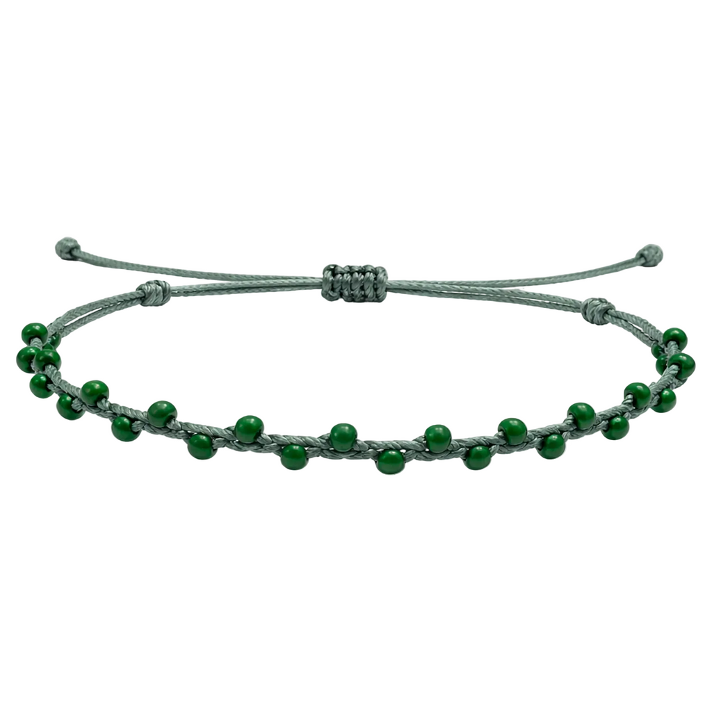 Pulsera Hilo encerado con Piedras Naturales  - Cuentas Regulares cotigo