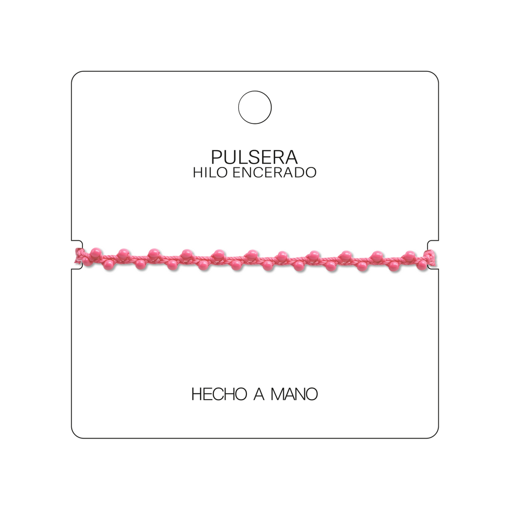 Pulsera Hilo encerado con Piedras Naturales  - Cuentas Regulares cotigo