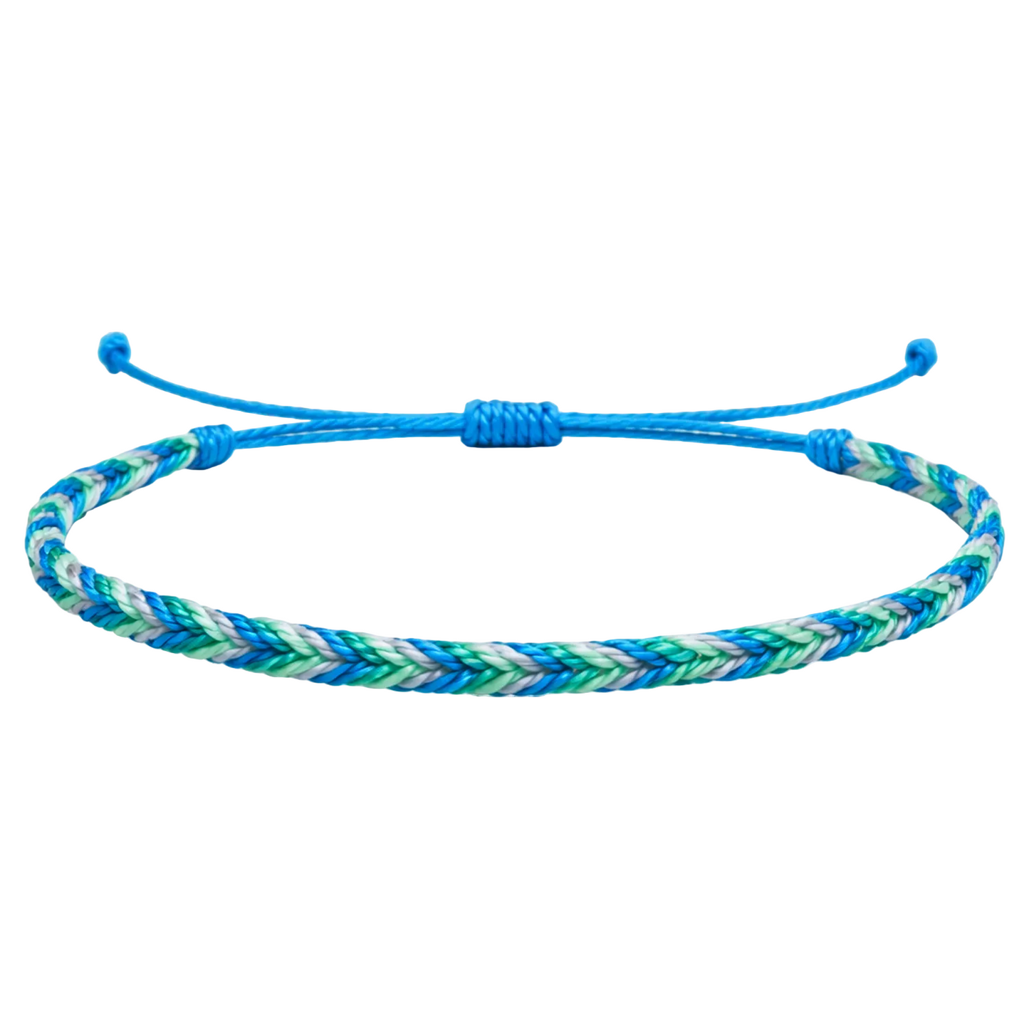Menorca - Pulsera Surfista de Hilo Encerado - Azul Turquesa