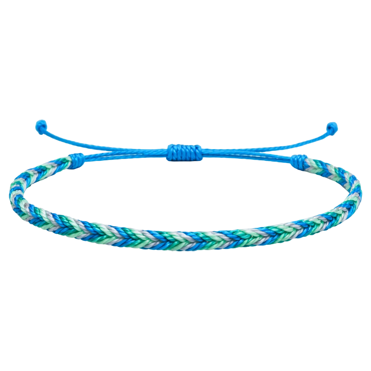 Menorca - Pulsera Surfista de Hilo Encerado - Azul Turquesa cotigo