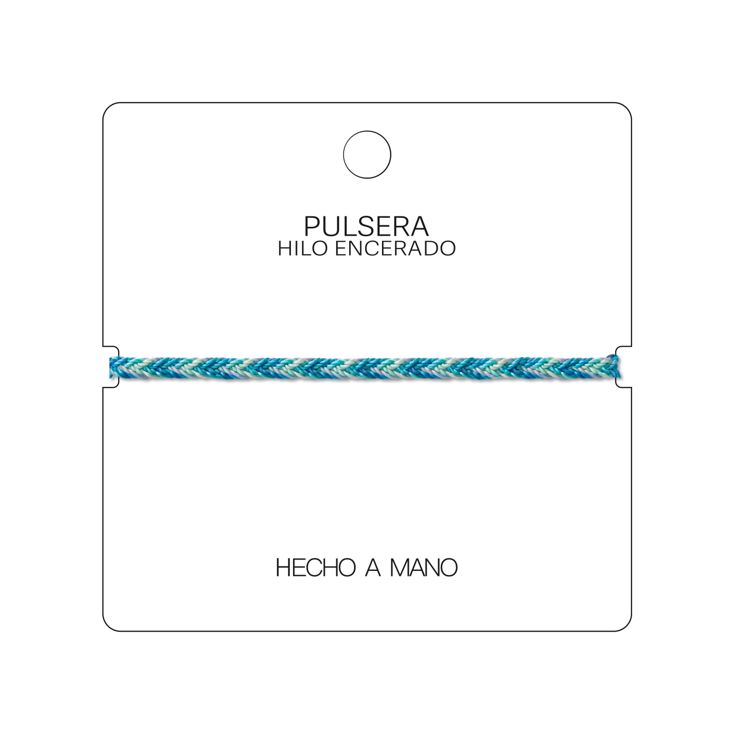 Menorca - Pulsera Surfista de Hilo Encerado - Azul Turquesa cotigo