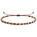 Volcán - Pulsera Surfista de Hilo Encerado - Tonos Tierra cotigo