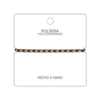 Volcán - Pulsera Surfista de Hilo Encerado - Tonos Tierra cotigo