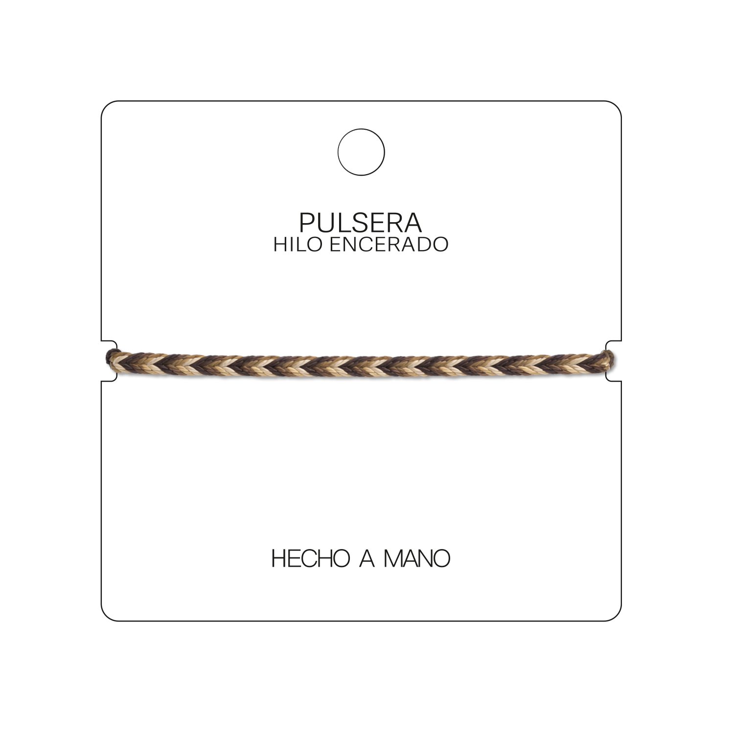 Volcán - Pulsera Surfista de Hilo Encerado - Tonos Tierra cotigo
