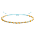 Formentera - Pulsera Surfista de Hilo Encerado - Azul y Oro cotigo