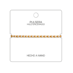 Formentera - Pulsera Surfista de Hilo Encerado - Azul y Oro cotigo
