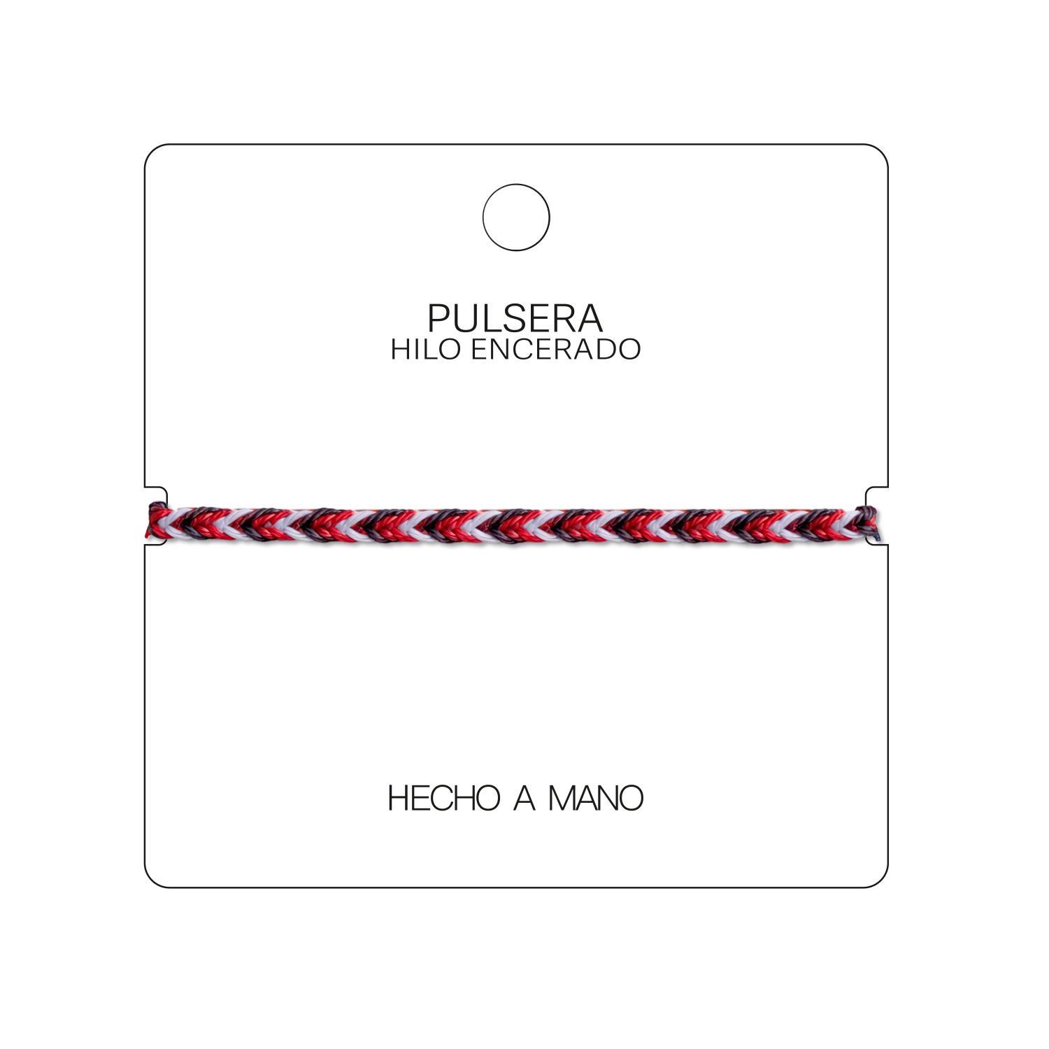 Coral - Pulsera Surfista de Hilo Encerado - Tonos Rojos cotigo