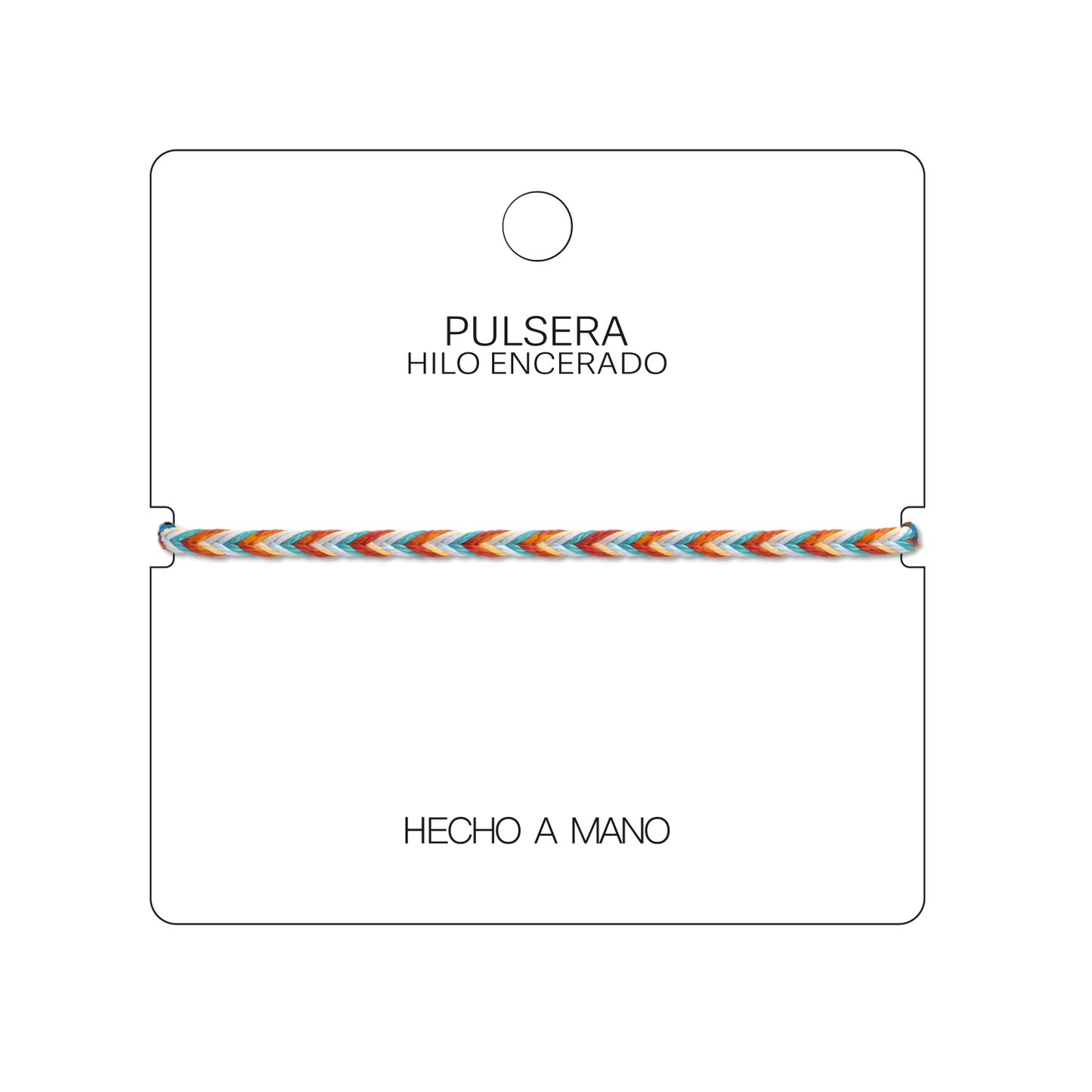Benirràs - Pulsera Surfista de Hilo Encerado - Azul y Naranja