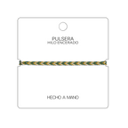 Amazonas - Pulsera Surfista de Hilo Encerado - Verde y Amarillo cotigo