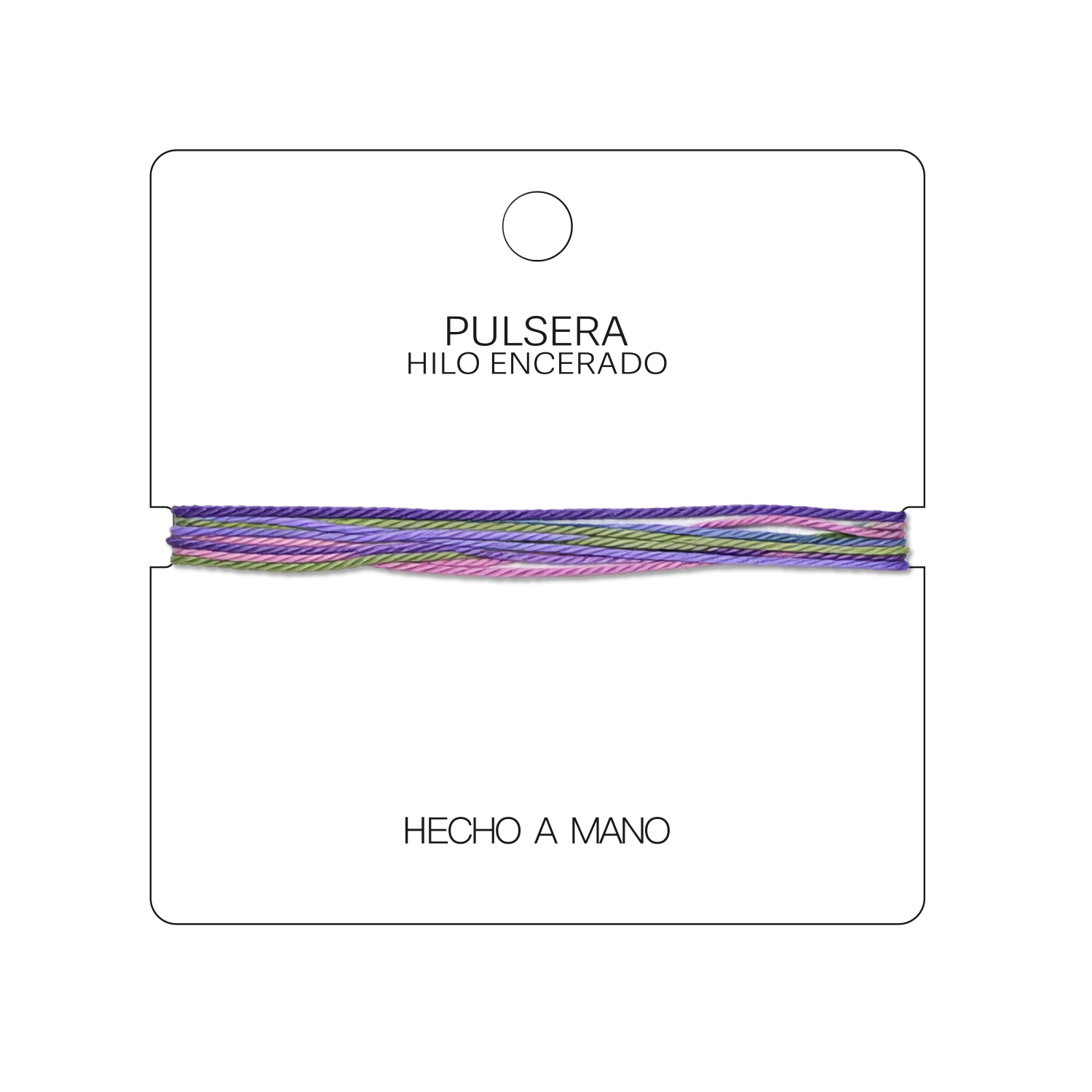 Sirena - Pulsera Surfista de Hilo Encerado - Azul, Rosa y Turquesa cotigo