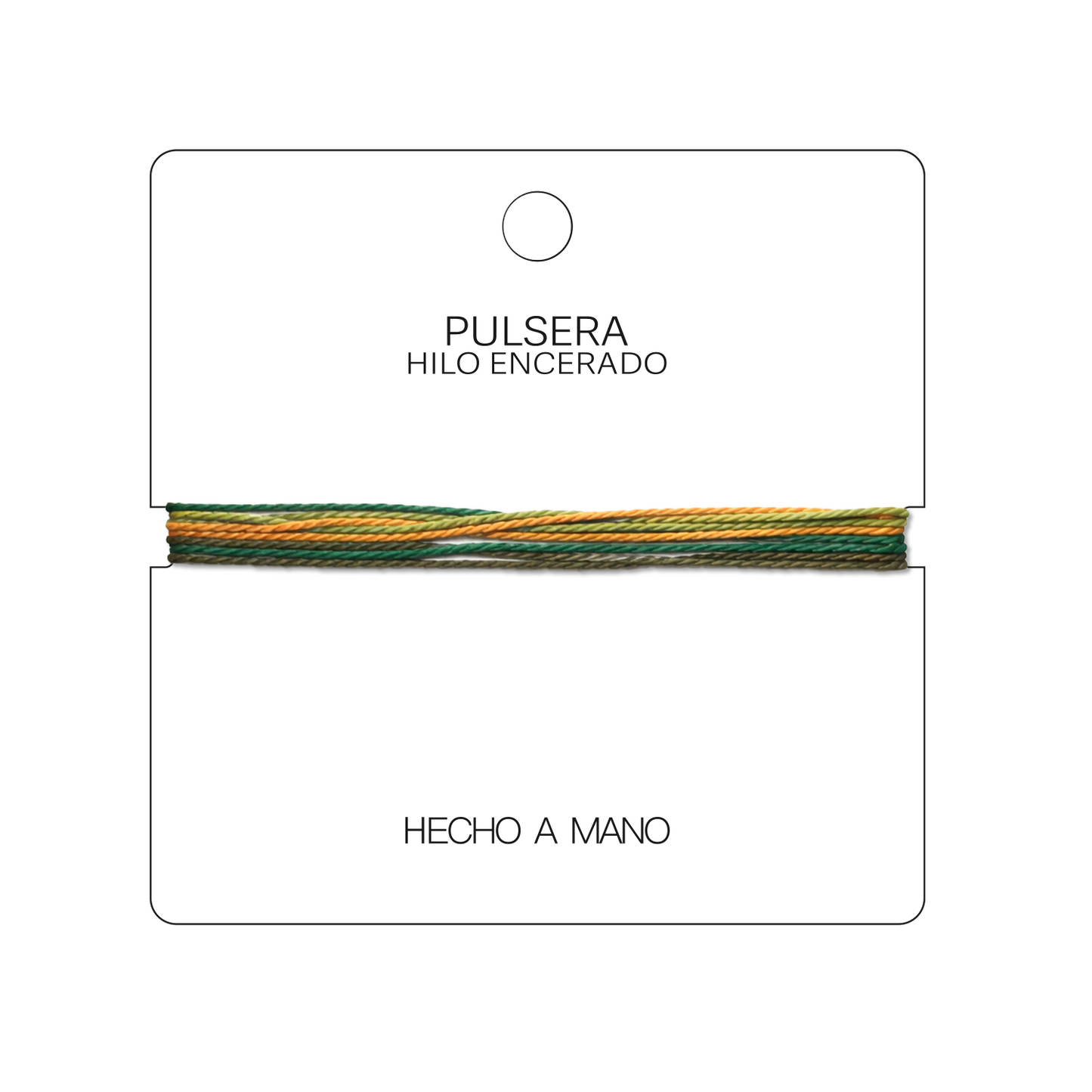 Oasis - Pulsera Surfista de Hilo Encerado - Verde, Turquesa y Oro