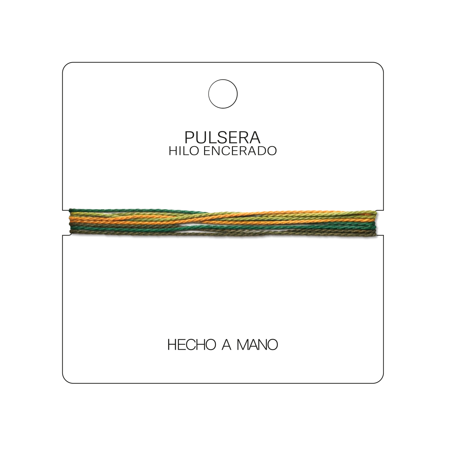 Oasis - Pulsera Surfista de Hilo Encerado - Verde, Turquesa y Oro cotigo