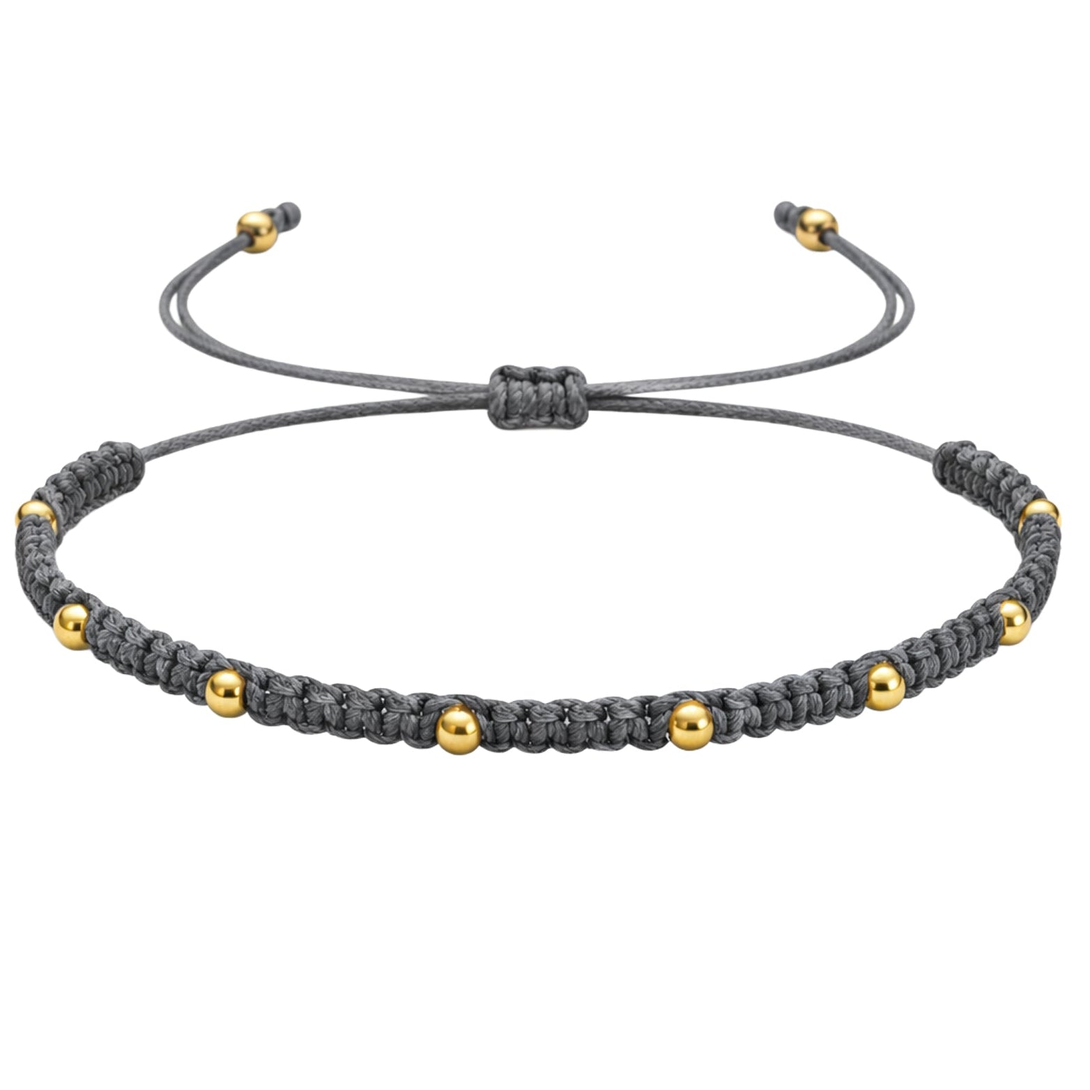 Pulsera Hilo Encerado - Gris