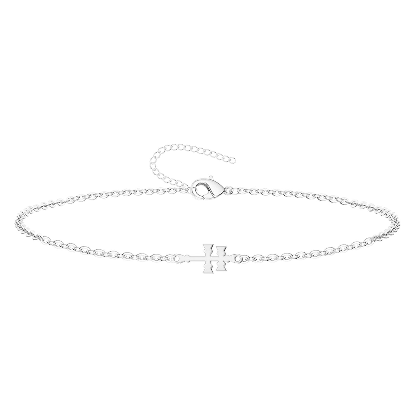 Pulsera Cruz de Caravaca ✝️ | Acero inoxidable hecho a mano | Con tarjeta diseñada | Suerte y protección 🍀