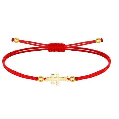 Pulsera Cruz de Caravaca ✝️ | Acero inoxidable hecho a mano | Con tarjeta diseñada | Suerte y protección 🍀