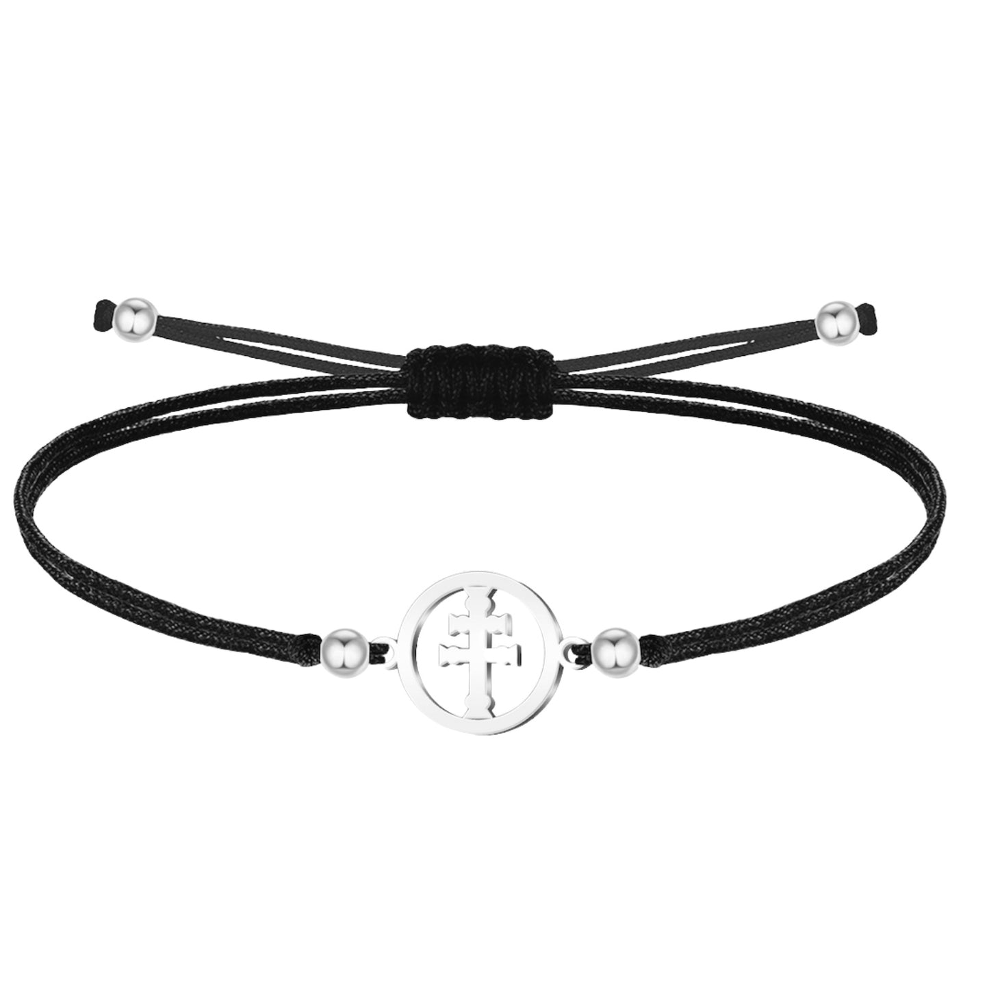 Pulsera Cruz de Caravaca ✝️ | Acero inoxidable hecho a mano | Con tarjeta diseñada | Suerte y protección 🍀