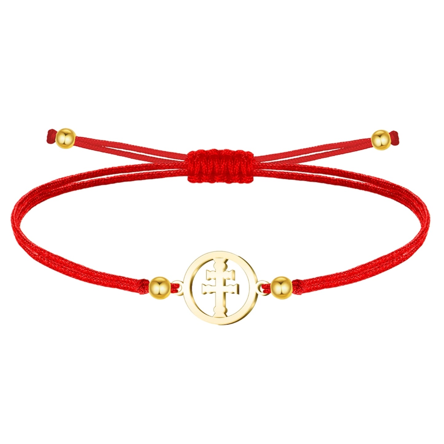 Pulsera Cruz de Caravaca ✝️ | Acero inoxidable hecho a mano | Con tarjeta diseñada | Suerte y protección 🍀