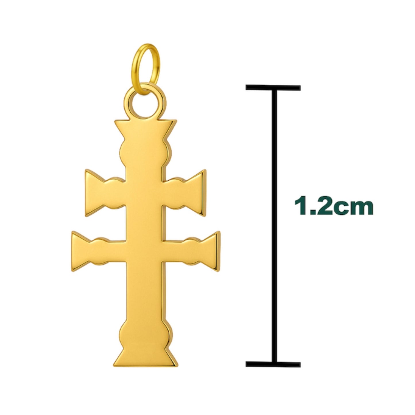 Pack x20 Cruz de Caravaca • Colgantes Acero • Ideal para pulseras y collares, Bisutería