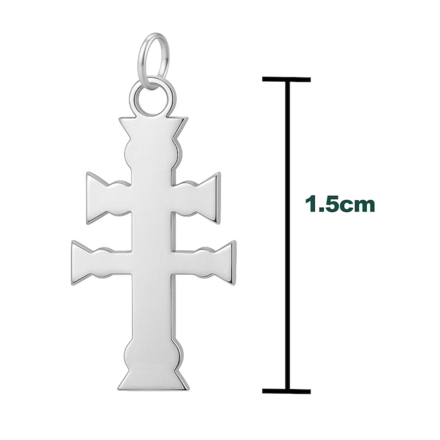 Pack x20 Cruz de Caravaca • Colgantes Acero • Ideal para pulseras y collares, Bisutería