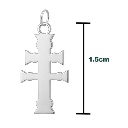 Pack x20 Cruz de Caravaca • Colgantes Acero • Ideal para pulseras y collares, Bisutería