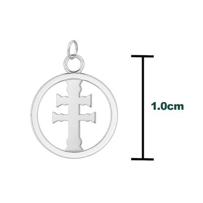 Pack x20 Cruz de Caravaca • Colgantes Acero • Ideal para pulseras y collares, Bisutería