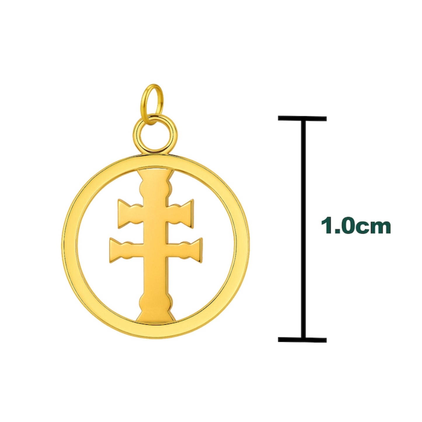Pack x20 Cruz de Caravaca • Colgantes Acero • Ideal para pulseras y collares, Bisutería