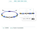 Pulsera de Hilo con Cuentas Heishi y Bola de Acero Inoxidable – detalle 2