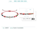 Pulsera de Hilo con Cuentas Heishi y Bola de Acero Inoxidable – detalle 3