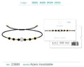 Pulsera de Hilo con Piedras Naturales y Bola de Acero Inoxidable – vista principal