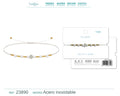 Pulsera de Hilo con Piedras Naturales y Bola de Acero Inoxidable – detalle 2