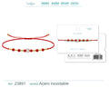 Pulsera de Hilo con Piedras Naturales y Bola de Acero Inoxidable – detalle 3