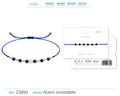 Pulsera de Hilo con Piedras Naturales y Bola de Acero Inoxidable – detalle 4