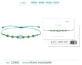 Pulsera de Hilo con Piedras Naturales y Bola de Acero Inoxidable – detalle 5
